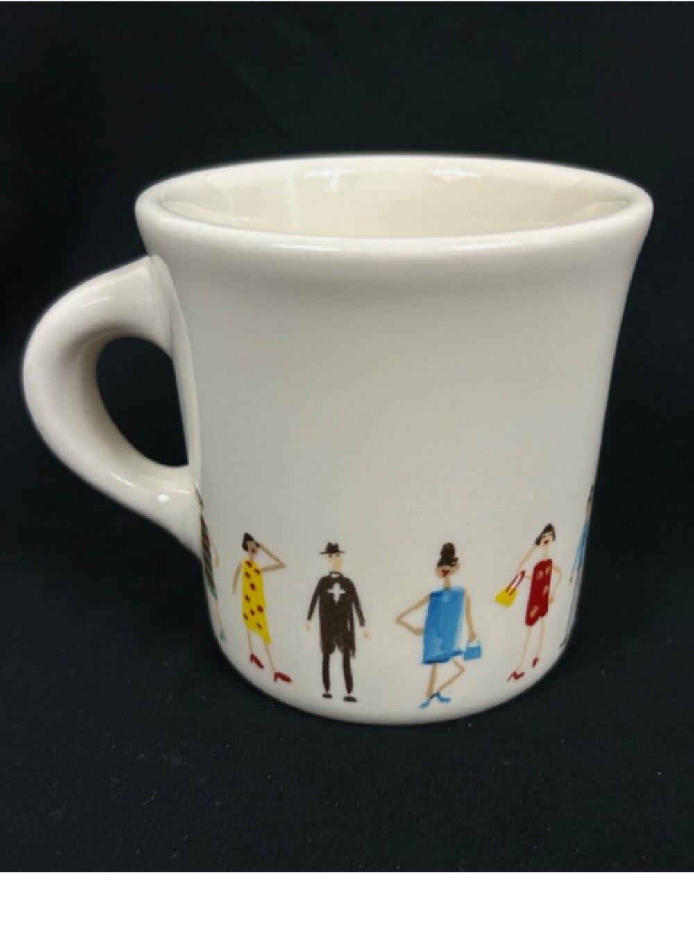 Cynthia Rowley Fishs Eddy Fashion People Mug Homer Laughlin Diner Vintage Retro